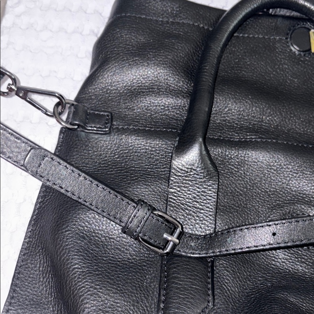 Kooba Elegant Black Leather Handbag with the long strap and magnetic closure - Picture 14 of 15